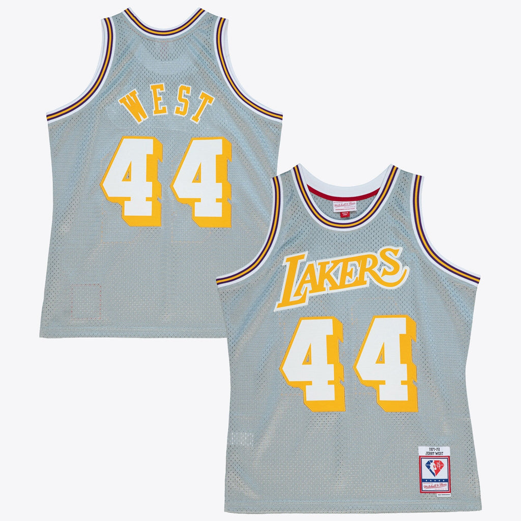 Los Angeles Lakers 1971 75th Swingman Jersey - Silver - Style 204329778