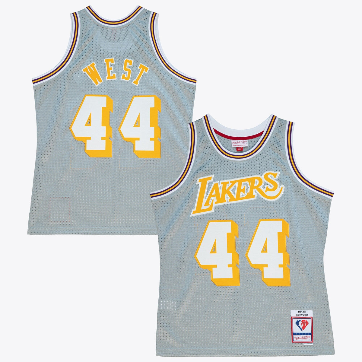 Los Angeles Lakers 1971 75th Swingman Jersey - Silver - Style 204329778