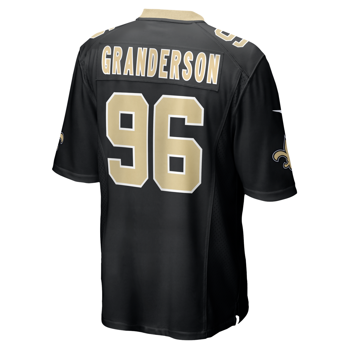 New Orleans Saints Carl Granderson Black Game Football Jersey