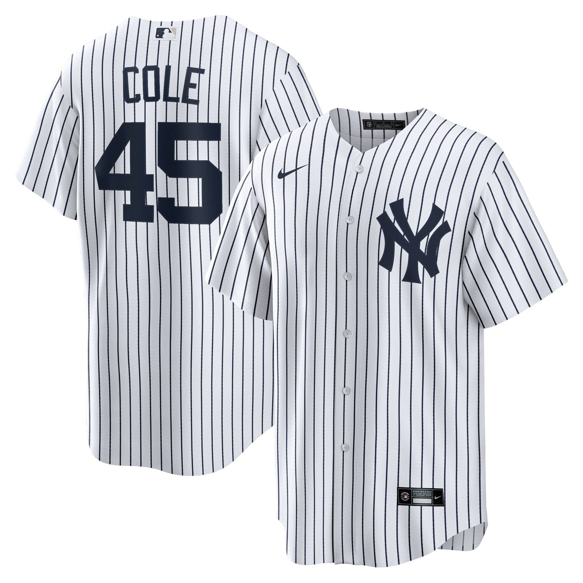 New York Yankees Gerrit Cole White Home Replica Player Name Baseball Jersey