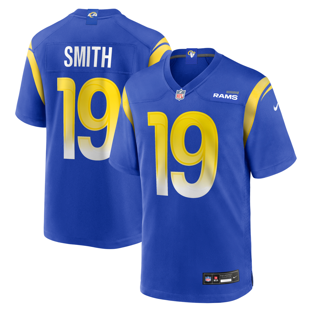 Los Angeles Rams Xavier Smith Royal Home Game Football Jersey