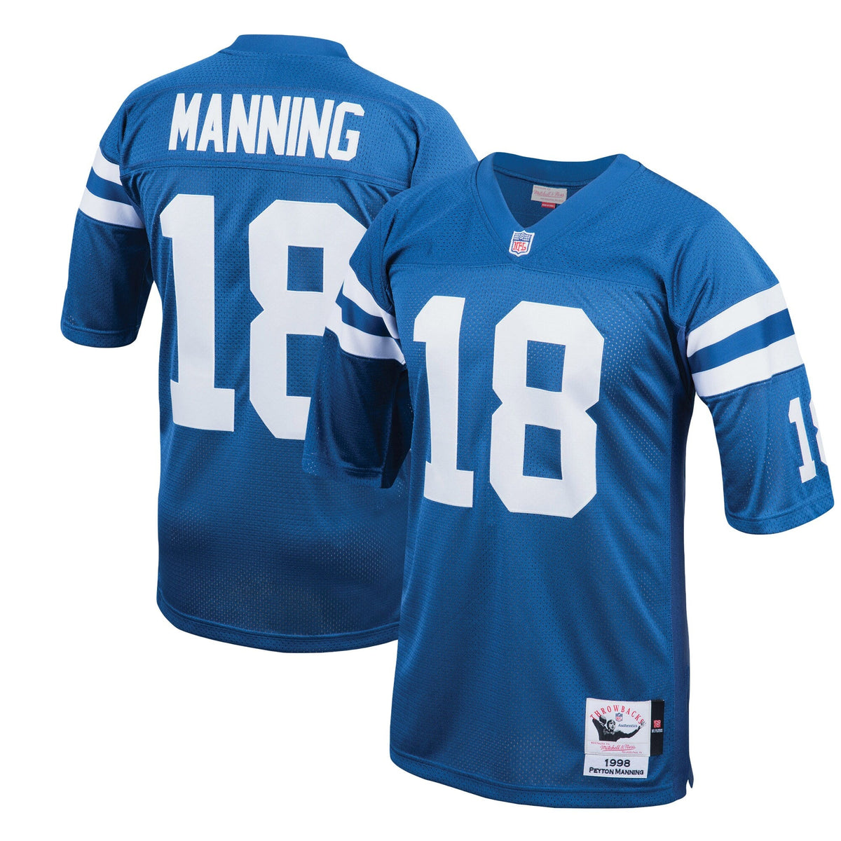 Indianapolis Colts 1998 Peyton Manning Royal Throwback Retired Player Football Jersey