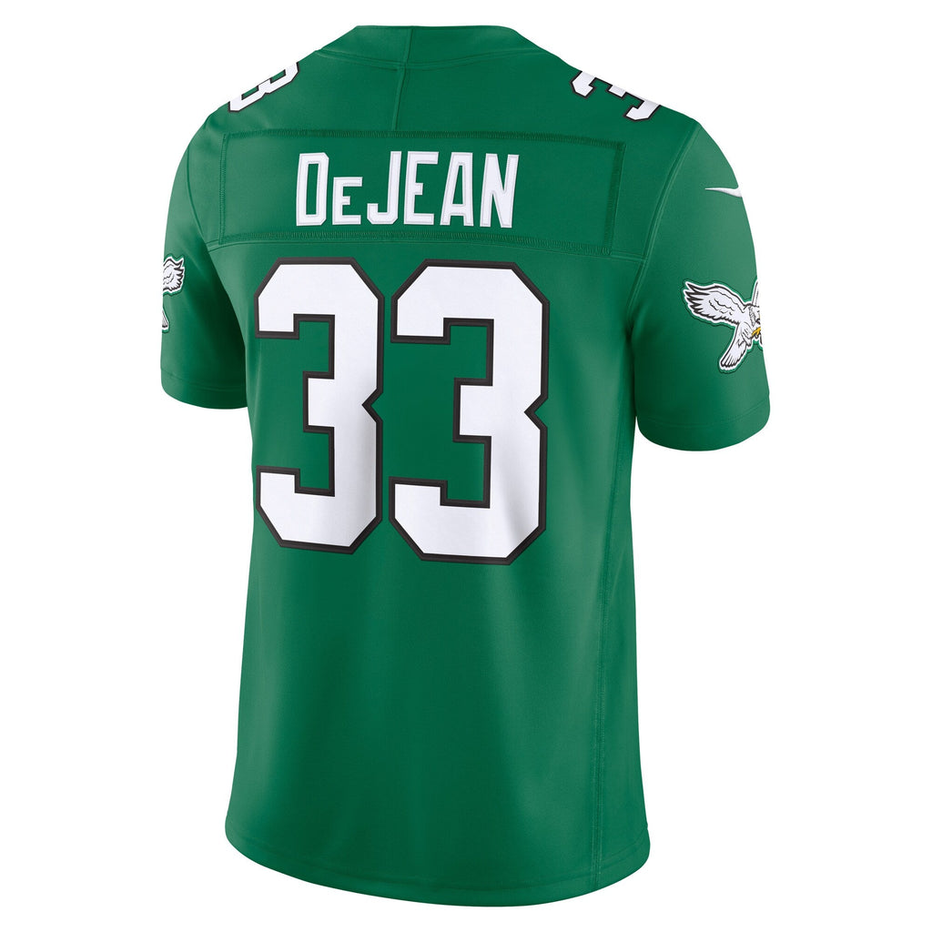 Philadelphia Eagles Cooper DeJean Kelly Green Alternate Vapor F.U.S.E. Stitched Limited Football Jersey
