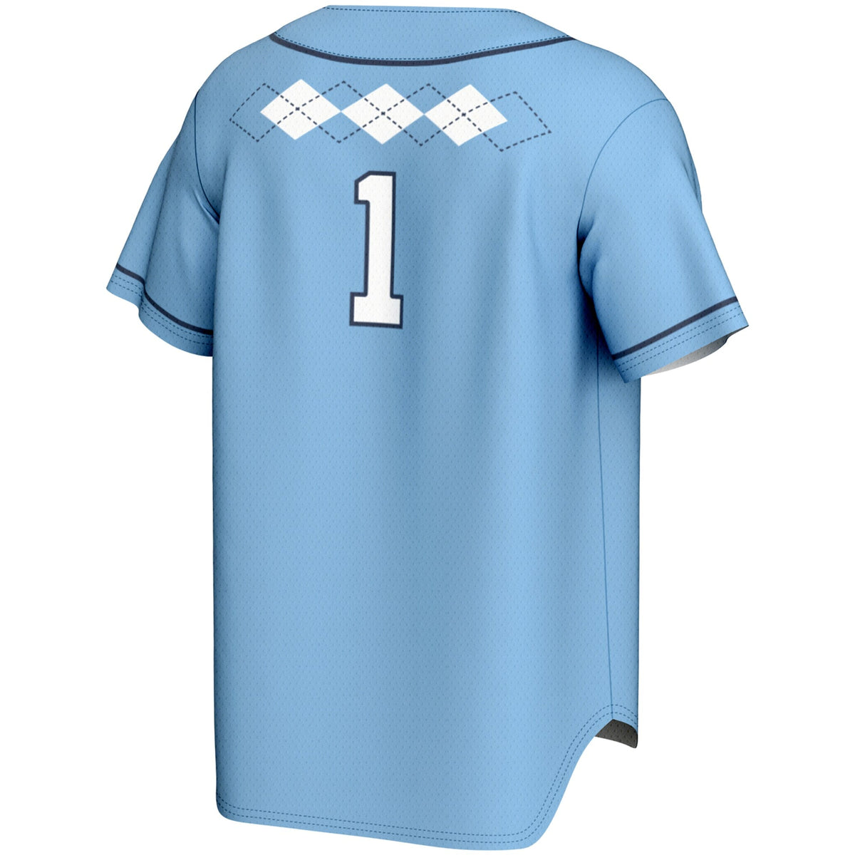 Carolina Blue #1 North Carolina Tar Heels Lightweight Softball Jersey