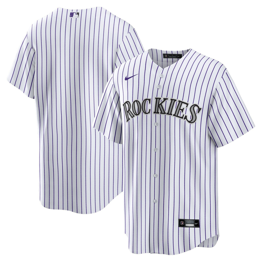 Colorado Rockies White Home Blank Replica Baseball Jersey