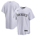 Colorado Rockies White Home Blank Replica Baseball Jersey