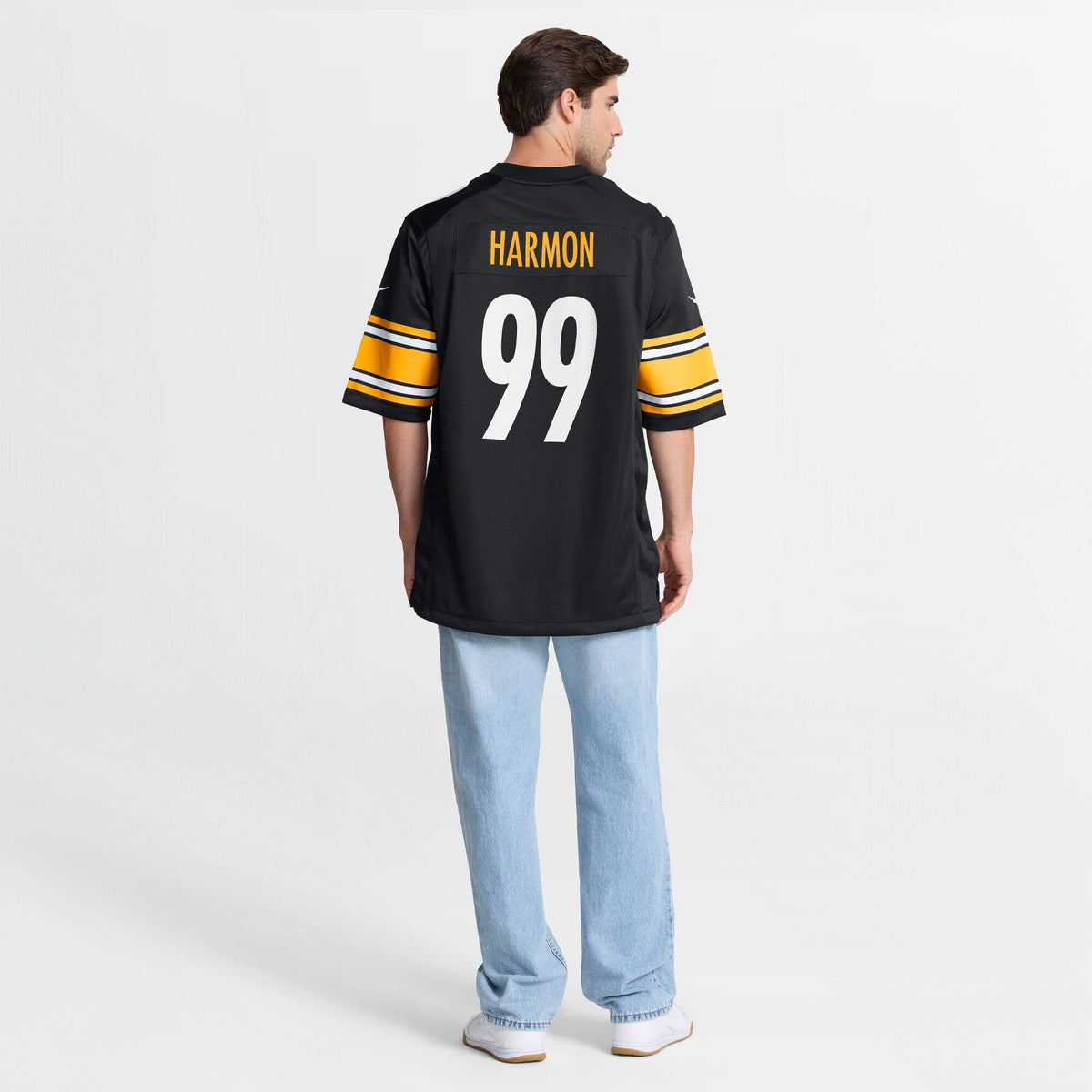Pittsburgh Steelers Derrick Harmon Black Game Player Football Jersey