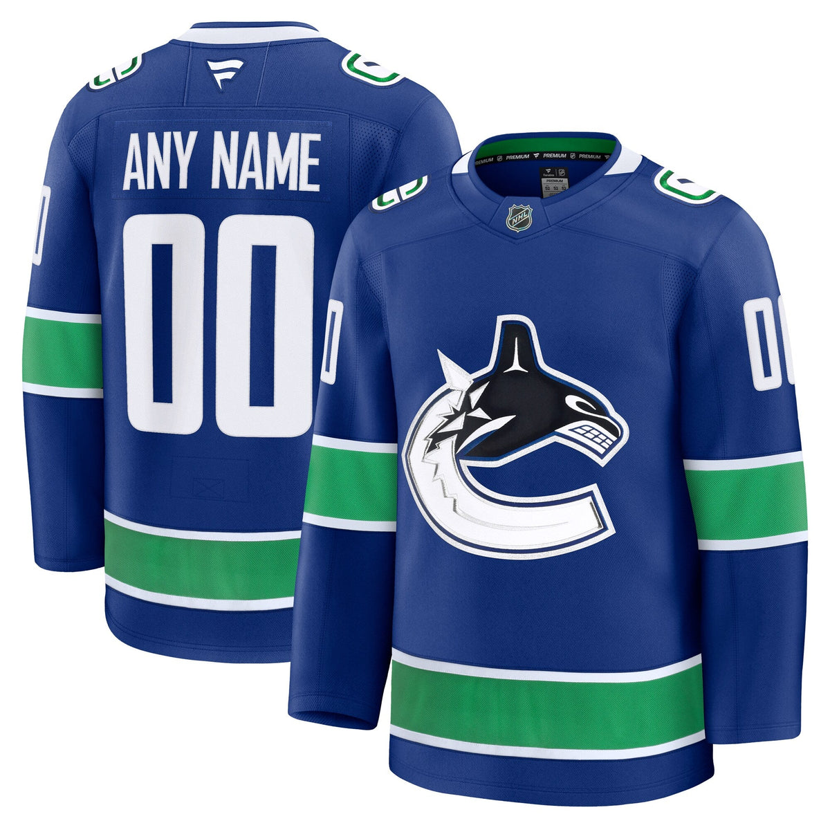 Vancouver Canucks Blue Home Premium Custom Jersey