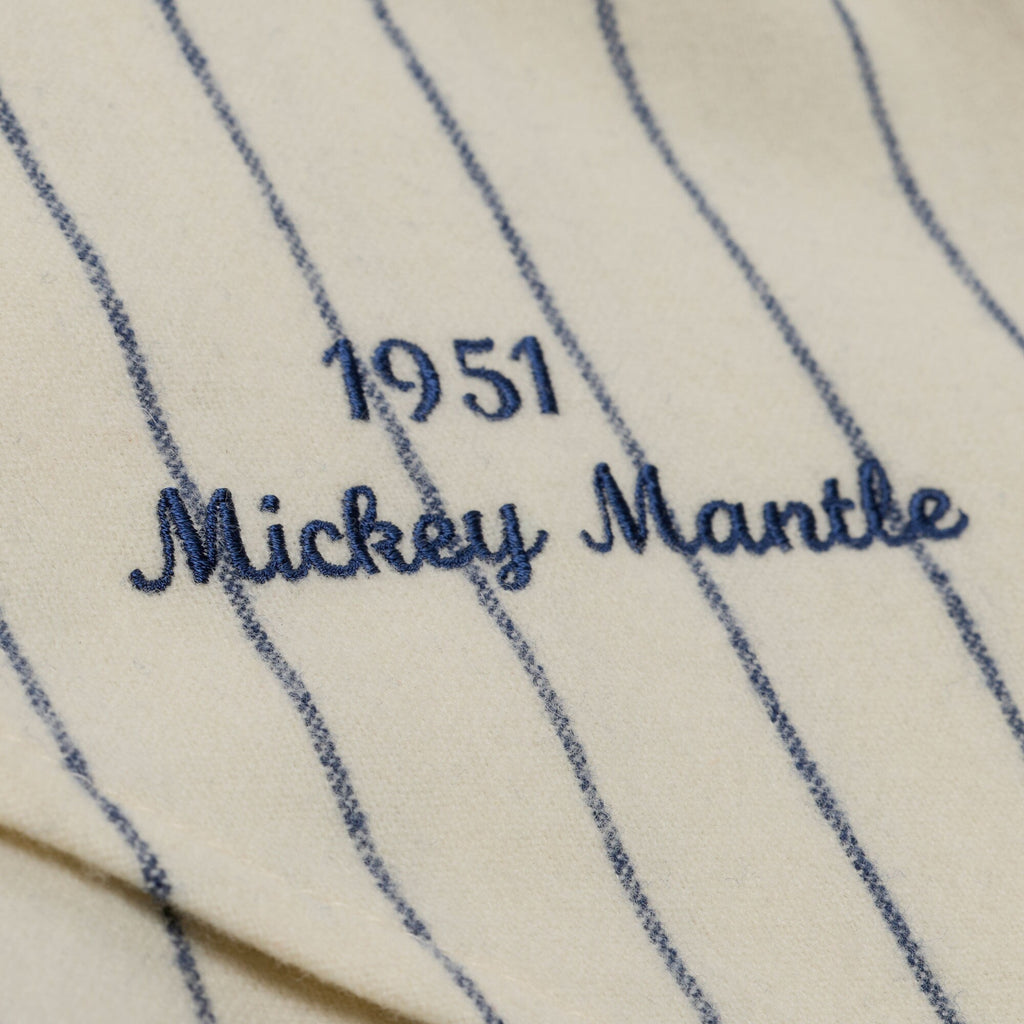 New York Yankees Mickey Mantle Cream 1951 Cooperstown Collection Baseball Jersey