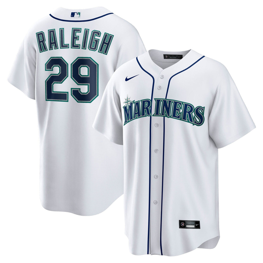 Seattle Mariners Cal Raleigh White Home Replica Player Baseball Jersey
