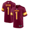Washington Commanders Number 1 Groom Burgundy Game Football Jersey