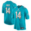 Miami Dolphins Quinn Ewers Aqua Team Game Football Jersey
