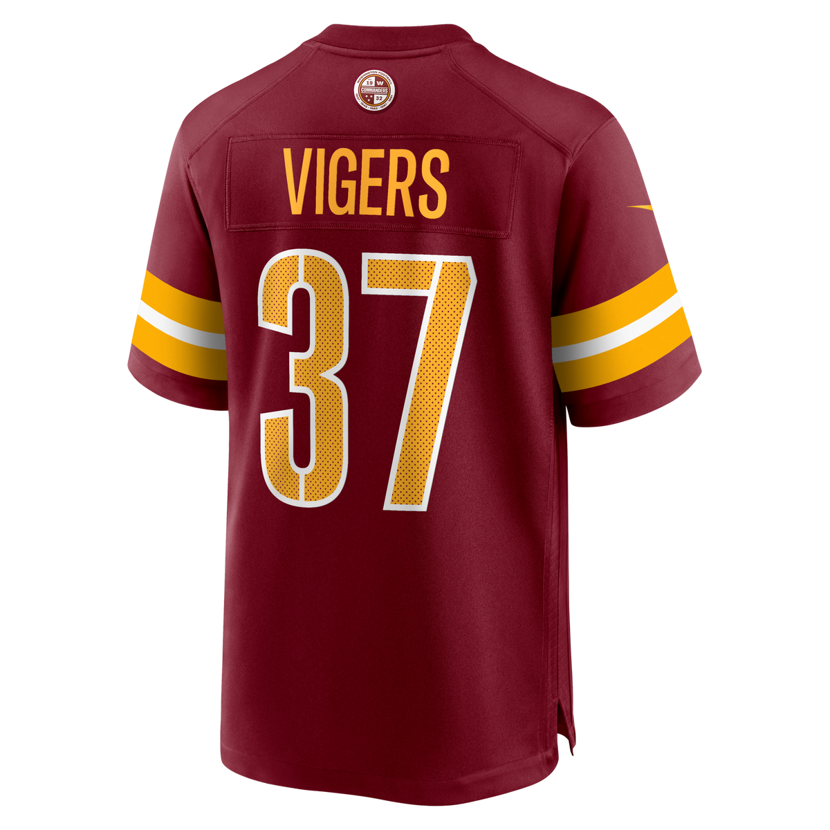 Washington Commanders Car'lin Vigers Burgundy Team Game Football Jersey