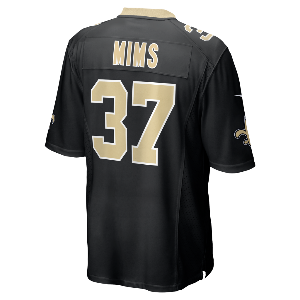 New Orleans Saints Jordan Mims Black Team Game Football Jersey