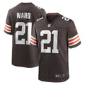 Cleveland Browns Denzel Ward Brown Game Football Jersey