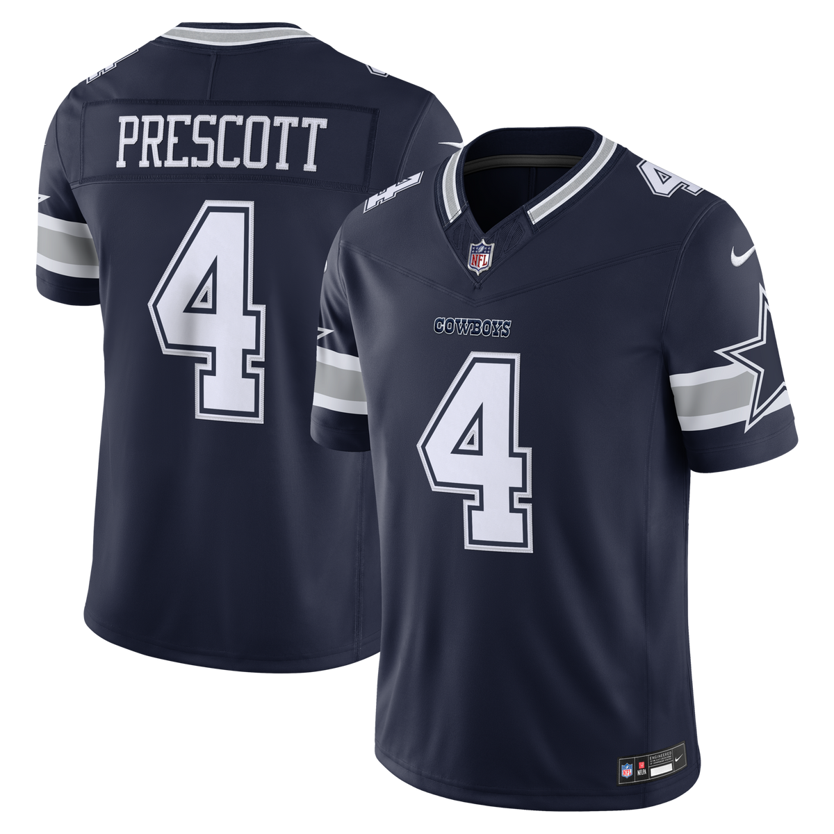 Dallas Cowboys Dak Prescott Navy Team Vapor F.U.S.E. Stitched Limited Football Jersey