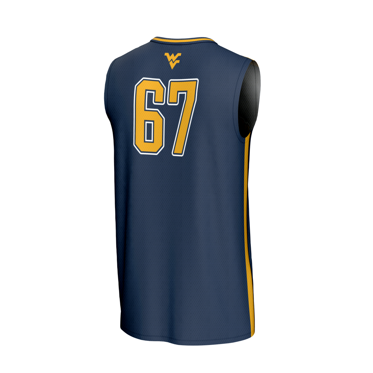 #67 West Virginia Mountaineers Lightweight Basketball Jersey - Navy