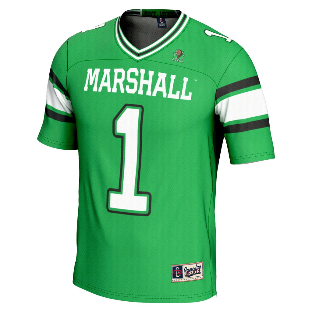 #1 Kelly Green Marshall Thundering Herd Endzone Football Jersey