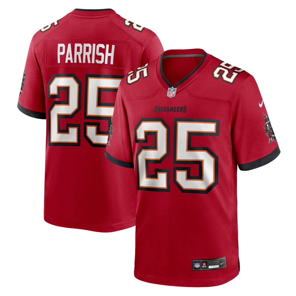 Tampa Bay Buccaneers Jacob Parrish Red Team Game Football Jersey