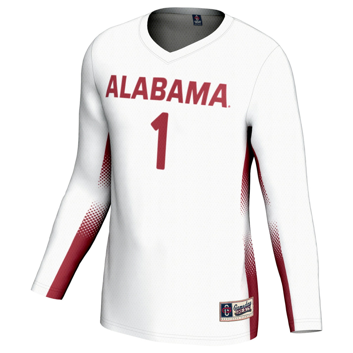 #1 Alabama Crimson Tide Lightweight Volleyball Jersey – White