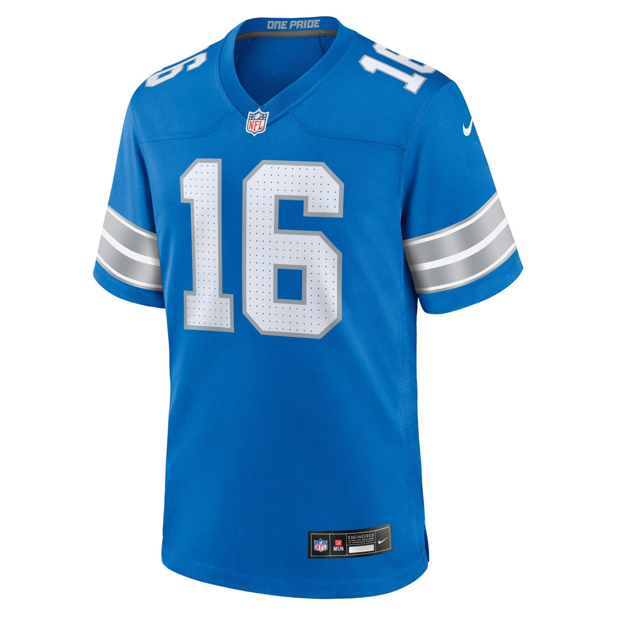 Detroit Lions Jared Goff Blue Game Football Jersey