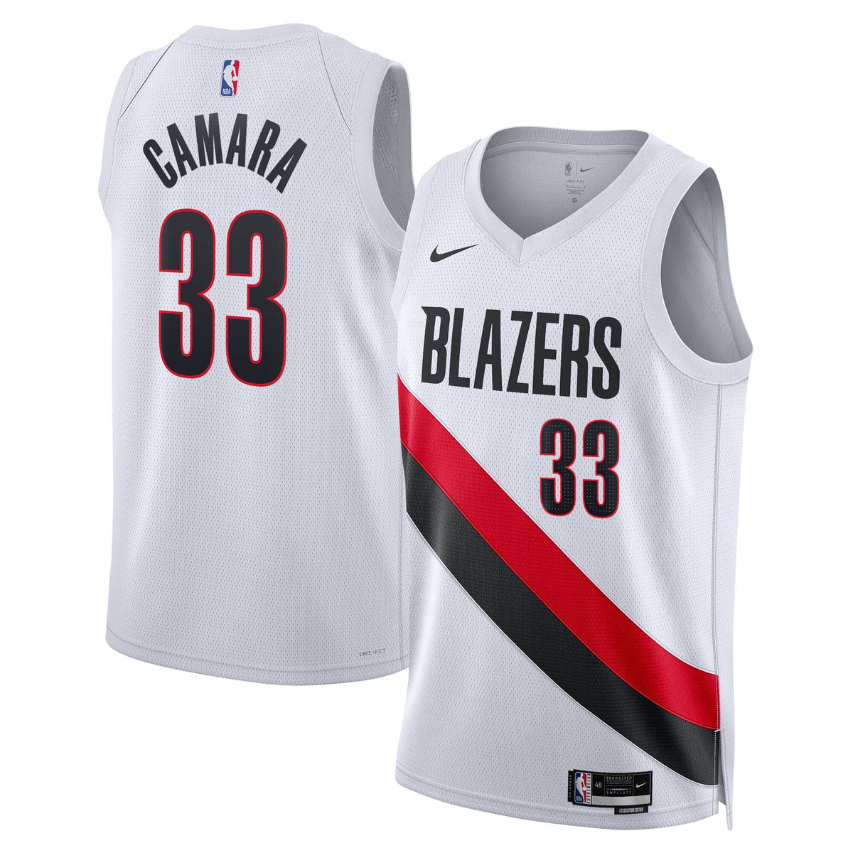 Portland Trail Blazers Replica Association Edition Swingman Jersey - White - Toumani Camara