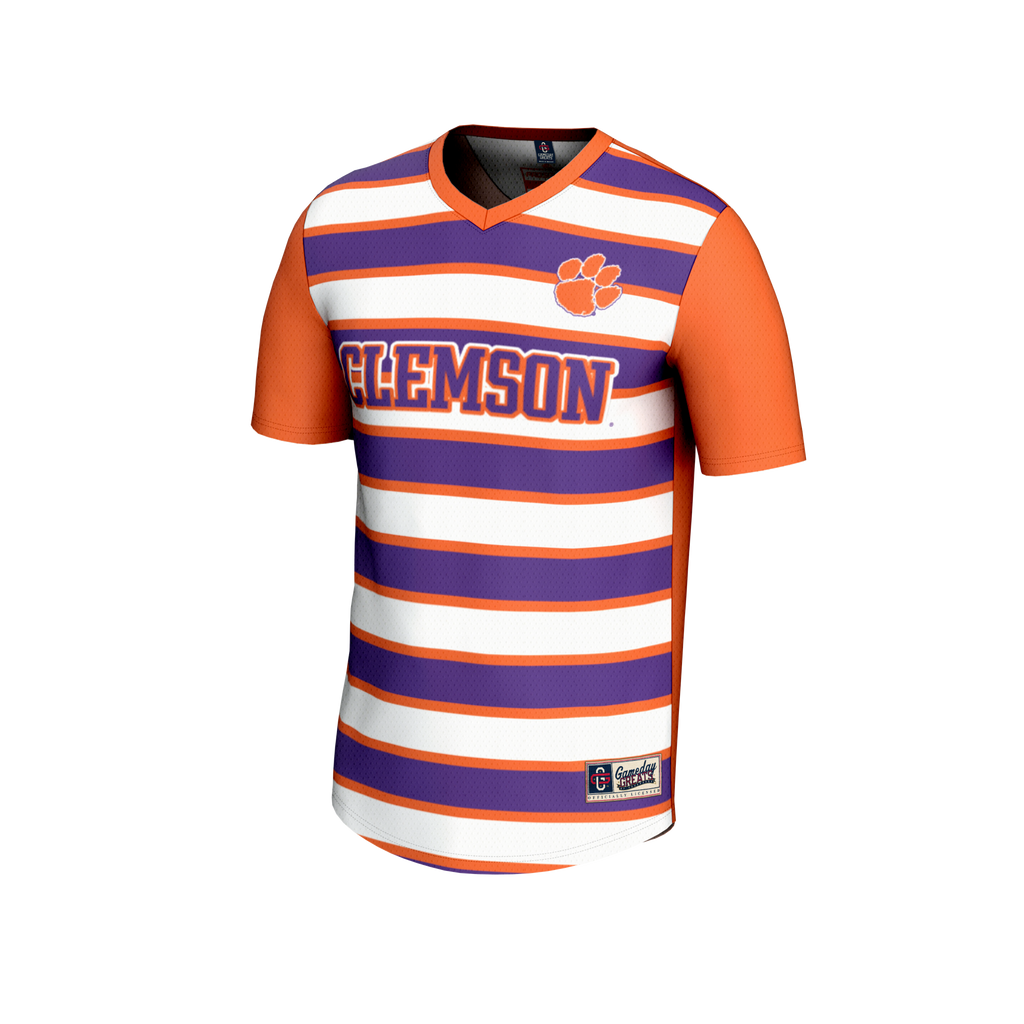 Clemson Tigers Collegiate Soccer NIL Pick-A-Player Fashion Jersey - Orange/Purple
