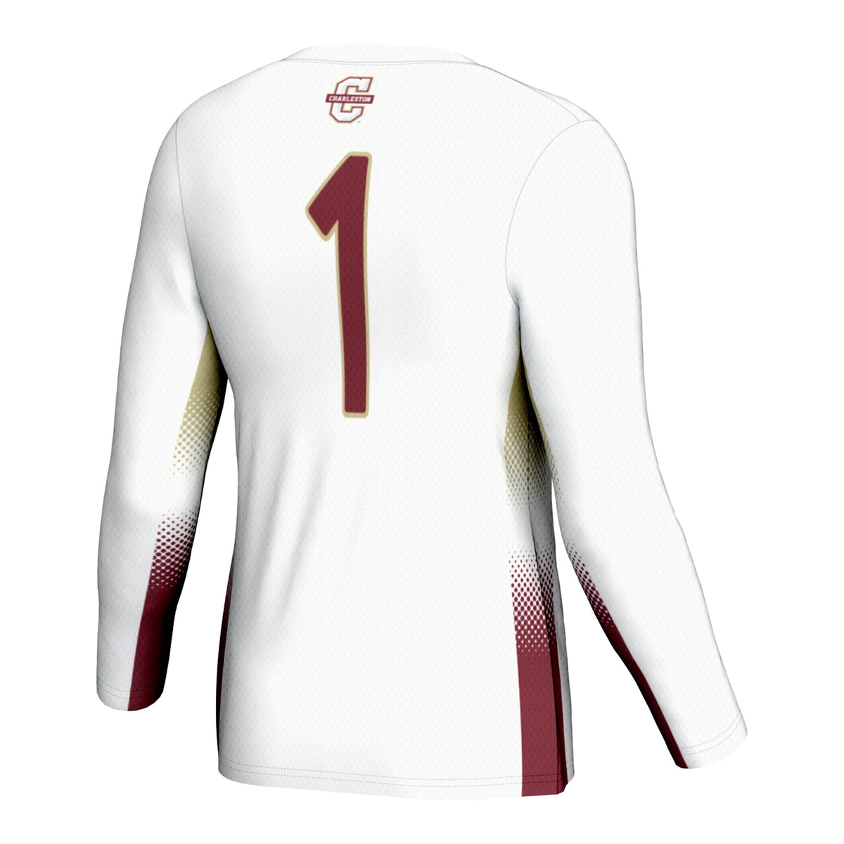 #1 Charleston Cougars Lightweight Volleyball Jersey - White