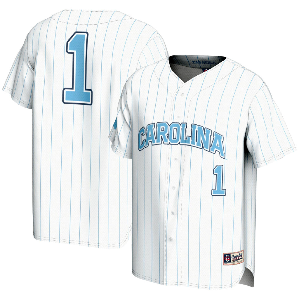 #1 White North Carolina Tar Heels Lightweight Baseball Fashion Jersey