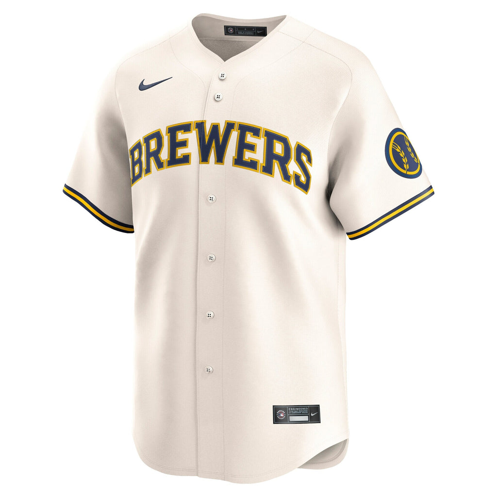 Milwaukee Brewers Cream Home Limited Baseball Jersey