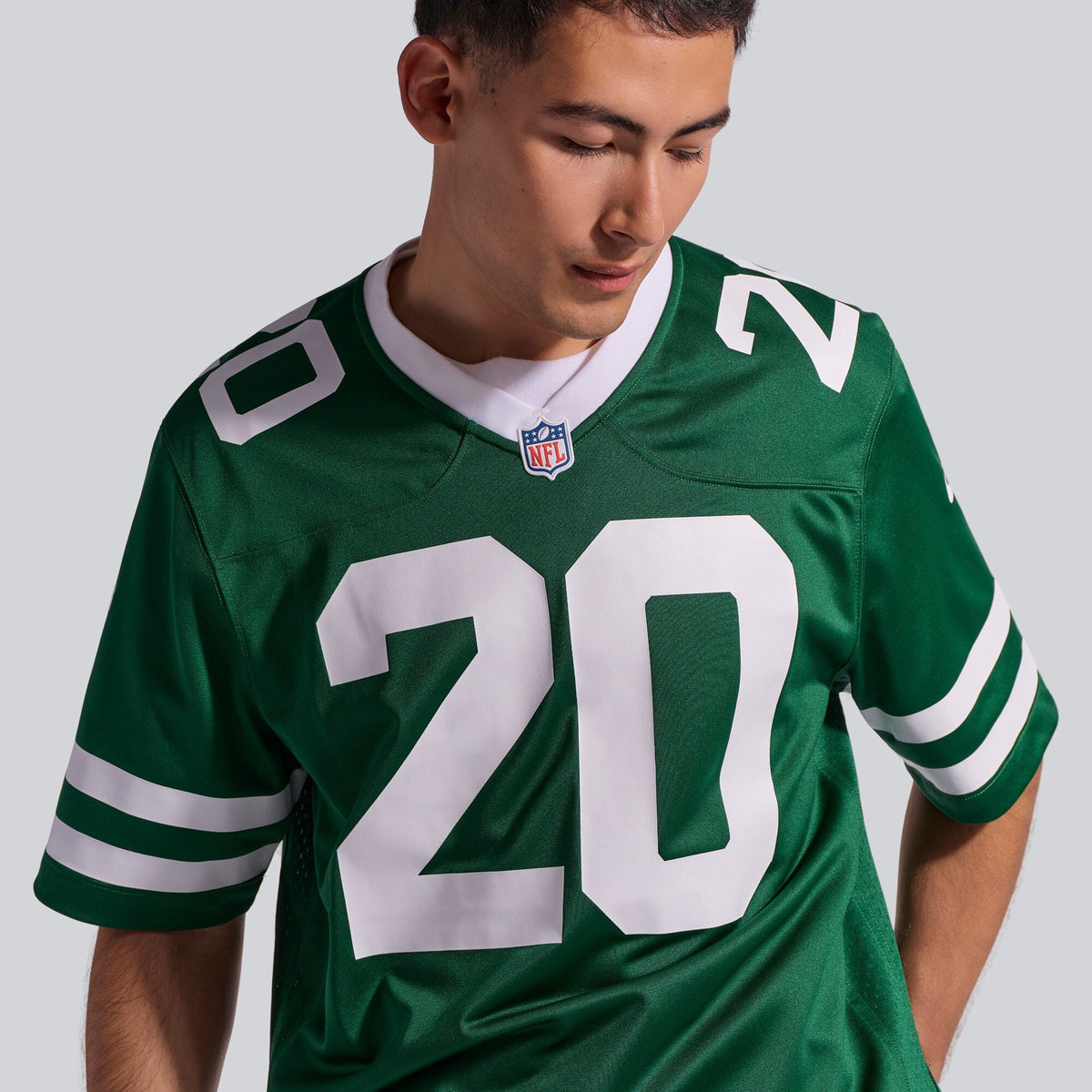 New York Jets Breece Hall Legacy Green Game Football Jersey
