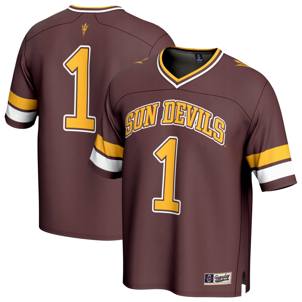 Maroon #1 Arizona State Sun Devils Lightweight Collegiate Football Fashion Jersey