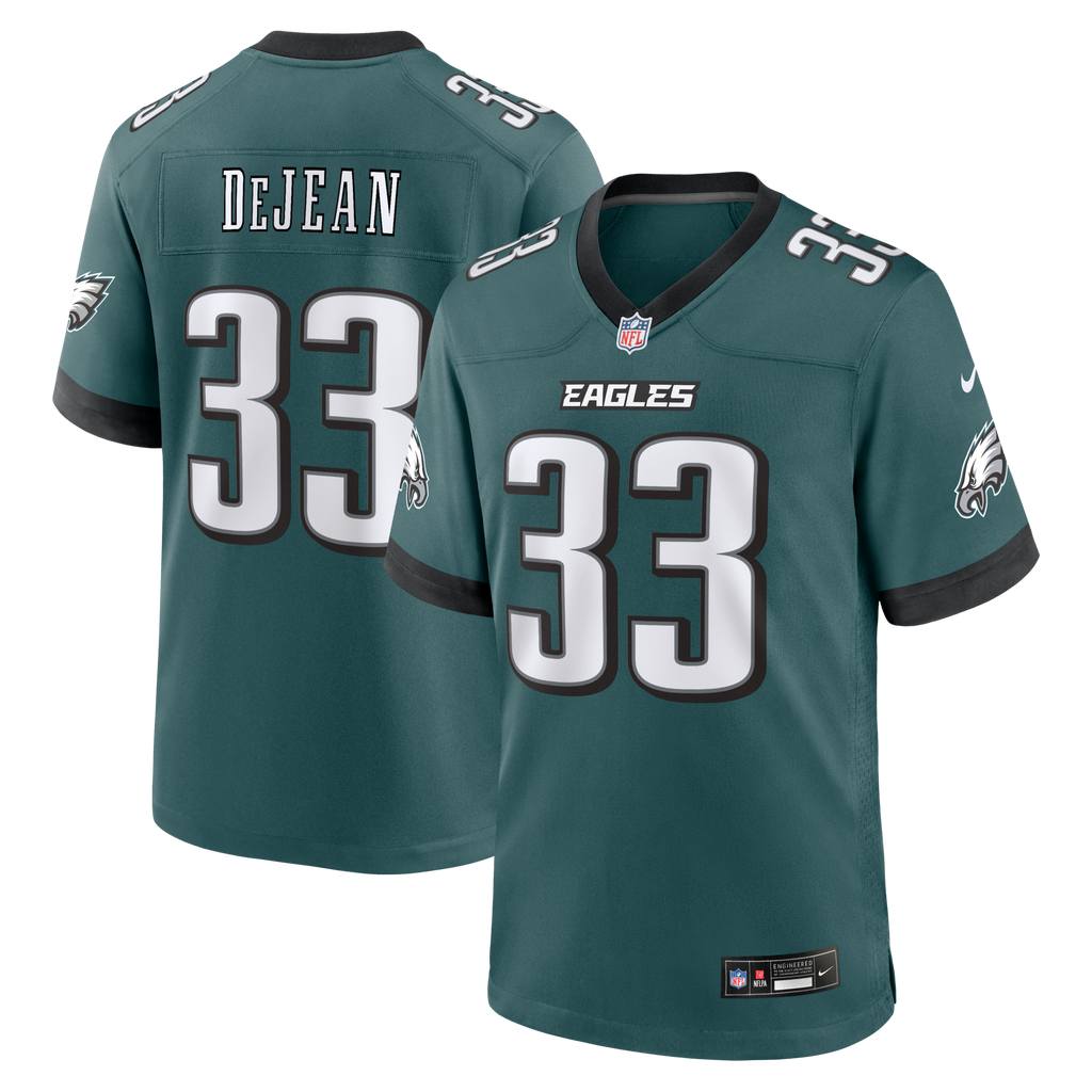 Philadelphia Eagles Cooper DeJean Midnight Green Team Game Football Jersey