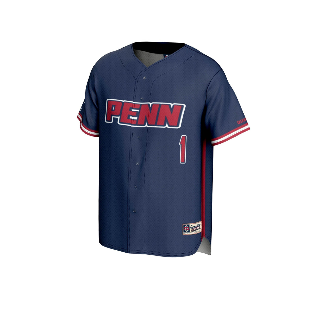 #1 Navy Pennsylvania Quakers Lightweight Baseball Jersey