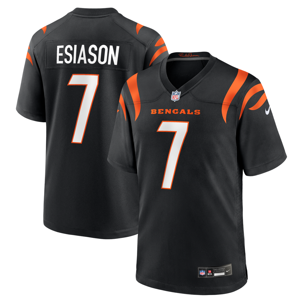 Cincinnati Bengals Boomer Esiason Black Retired Player Football Jersey