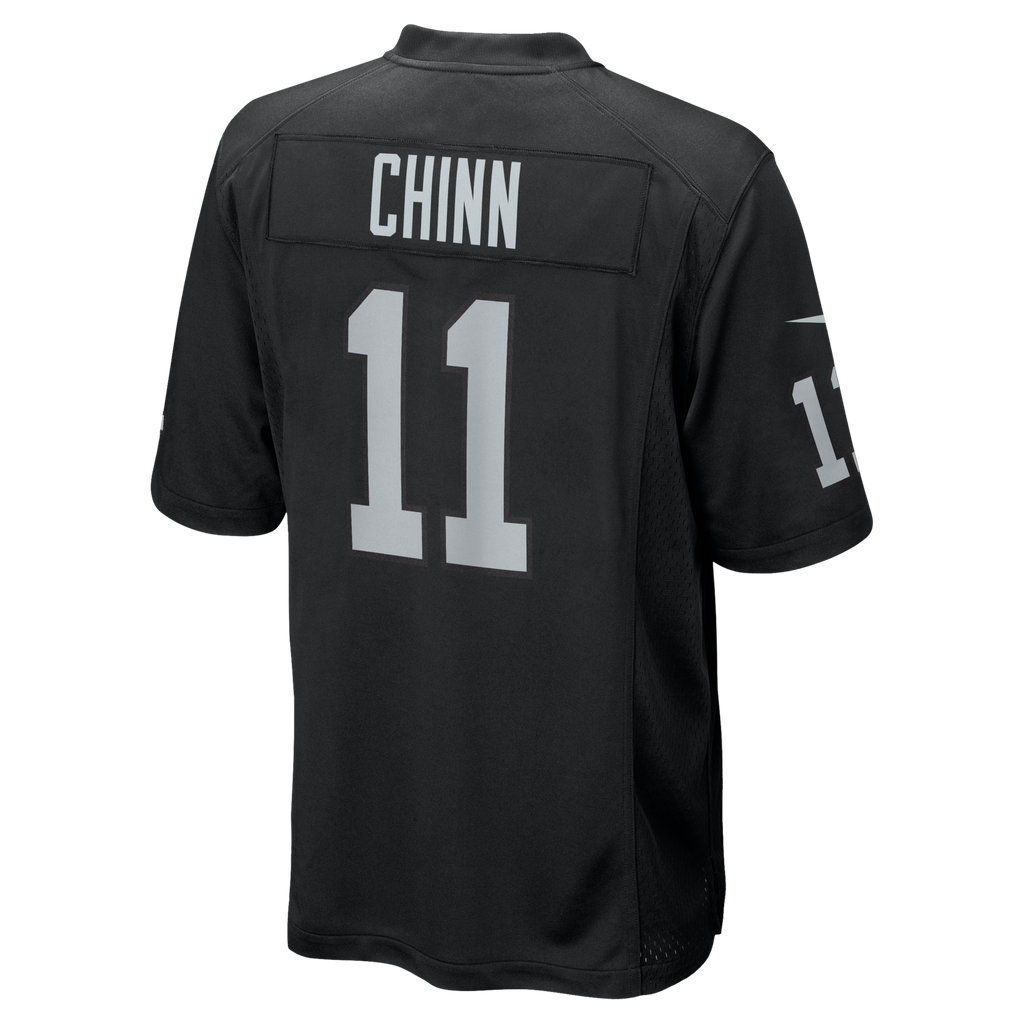 Las Vegas Raiders Jeremy Chinn Black Team Game Football Jersey