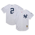 New York Yankees Derek Jeter White 2014 Cooperstown Collection Throwback Baseball Jersey