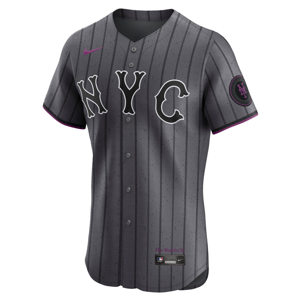 New York Mets Juan Soto Gray City Connect Elite Baseball Jersey