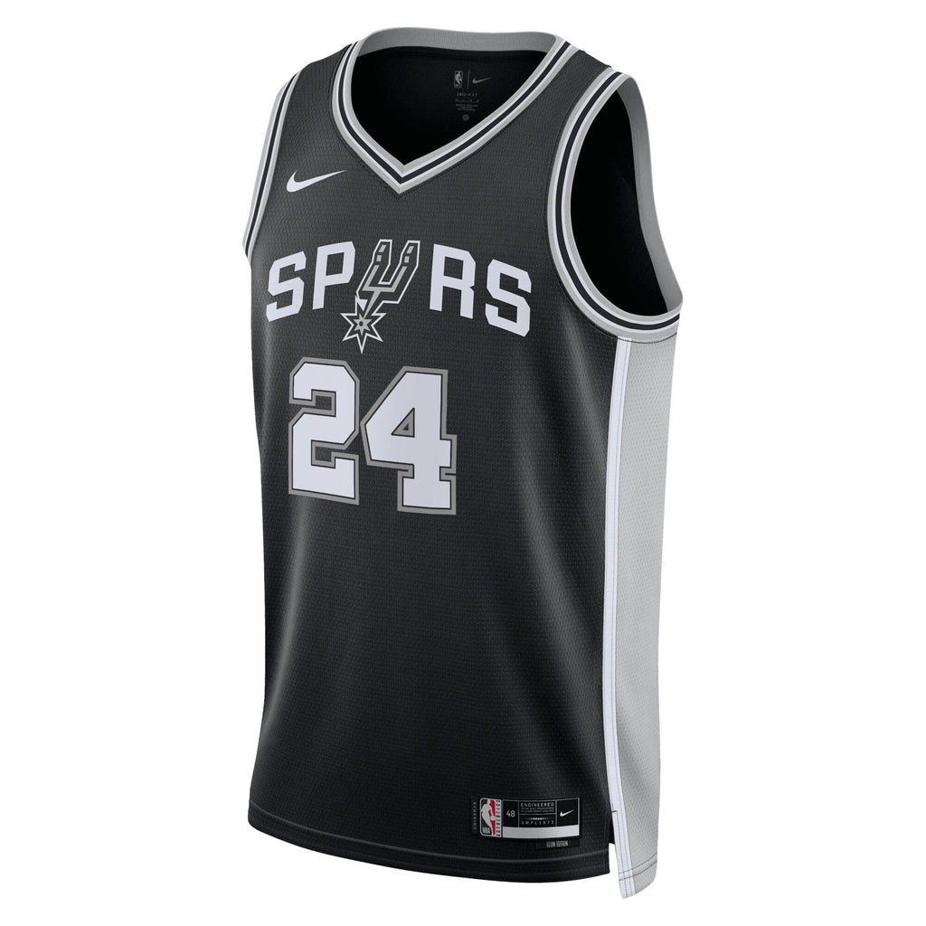 San Antonio Spurs Icon Edition Swingman Jersey - Black - Devin Vassell