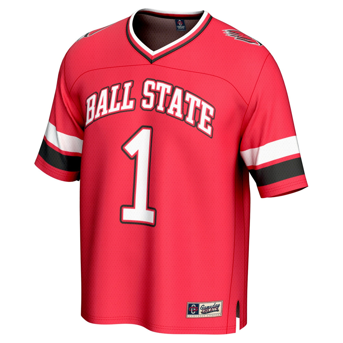 #1 Ball State Cardinals Lightweight Collegiate Football Fashion Jersey - Cardinal