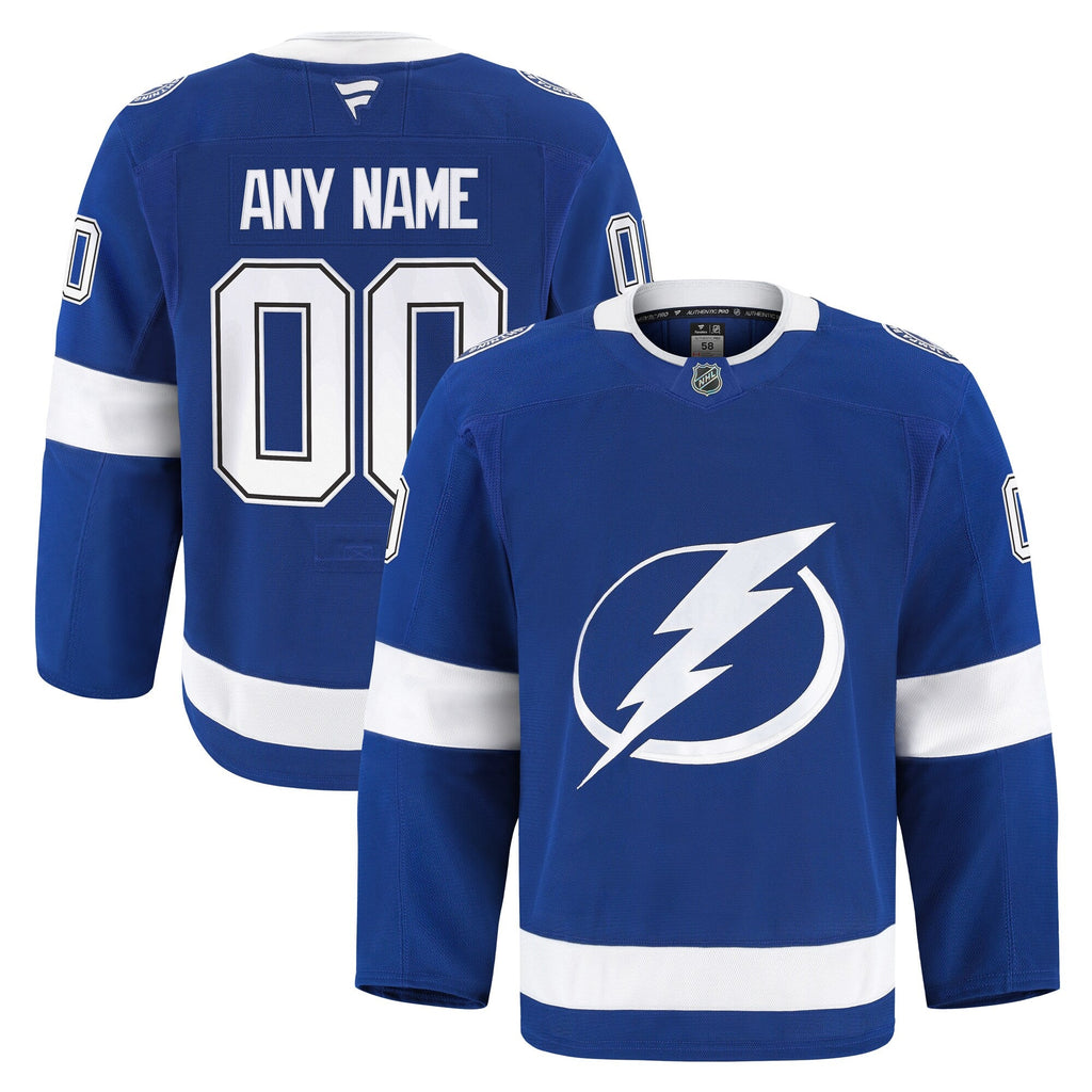 Tampa Bay Lightning Blue Home Pro Custom Jersey