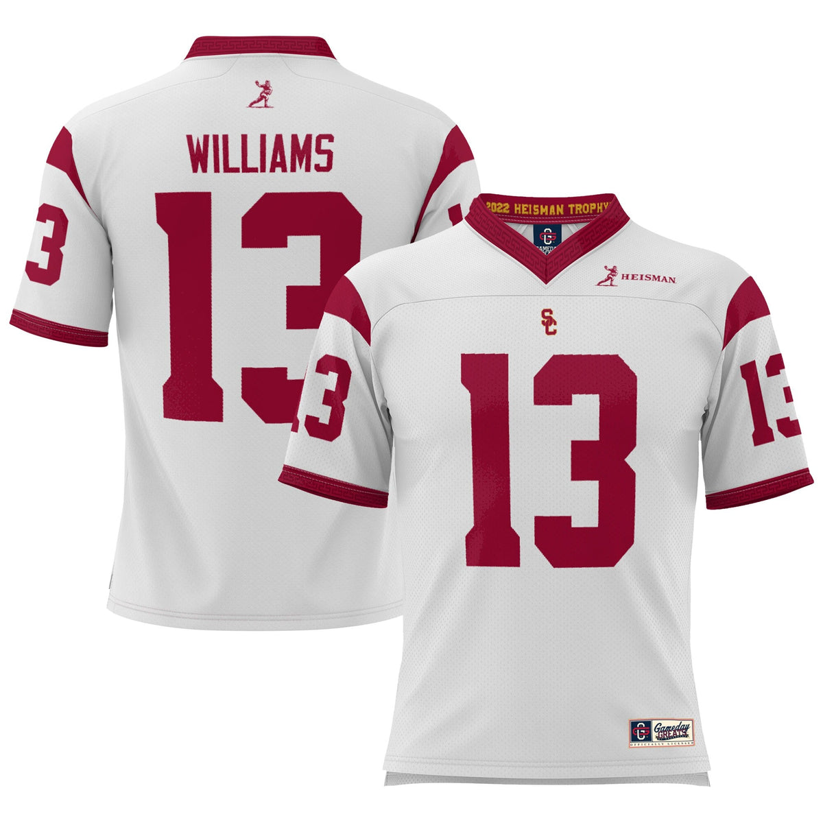 Caleb Williams USC Trojans Lightweight Heisman Memorial Jersey - White