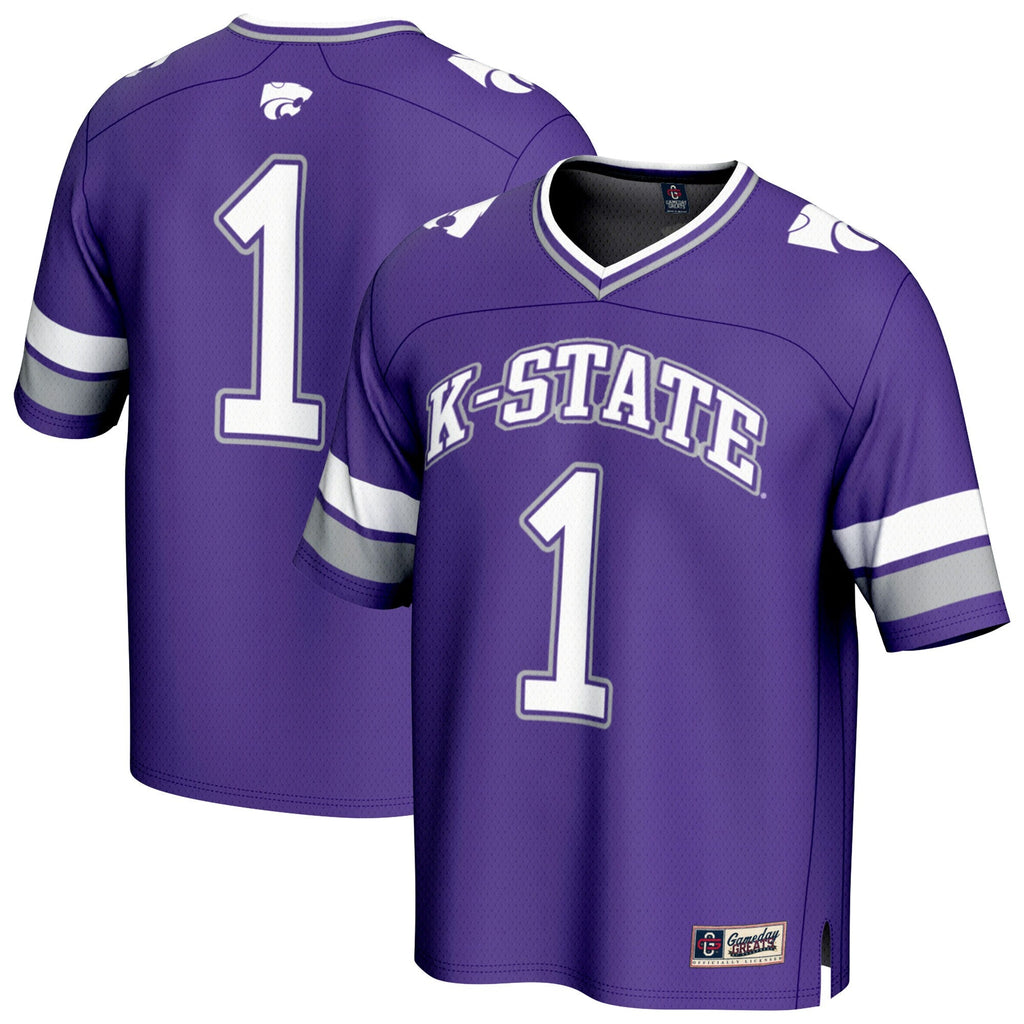#1 Purple Kansas State Wildcats Lightweight Collegiate Football Fashion Jersey