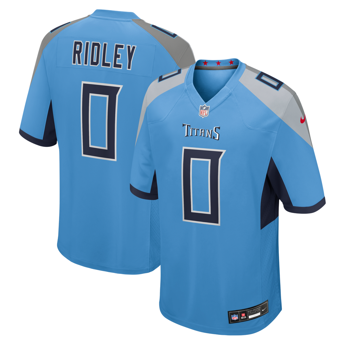 Tennessee Titans Calvin Ridley Light Blue Team Game Football Jersey
