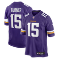 Minnesota Vikings Dallas Turner Purple Game Football Jersey