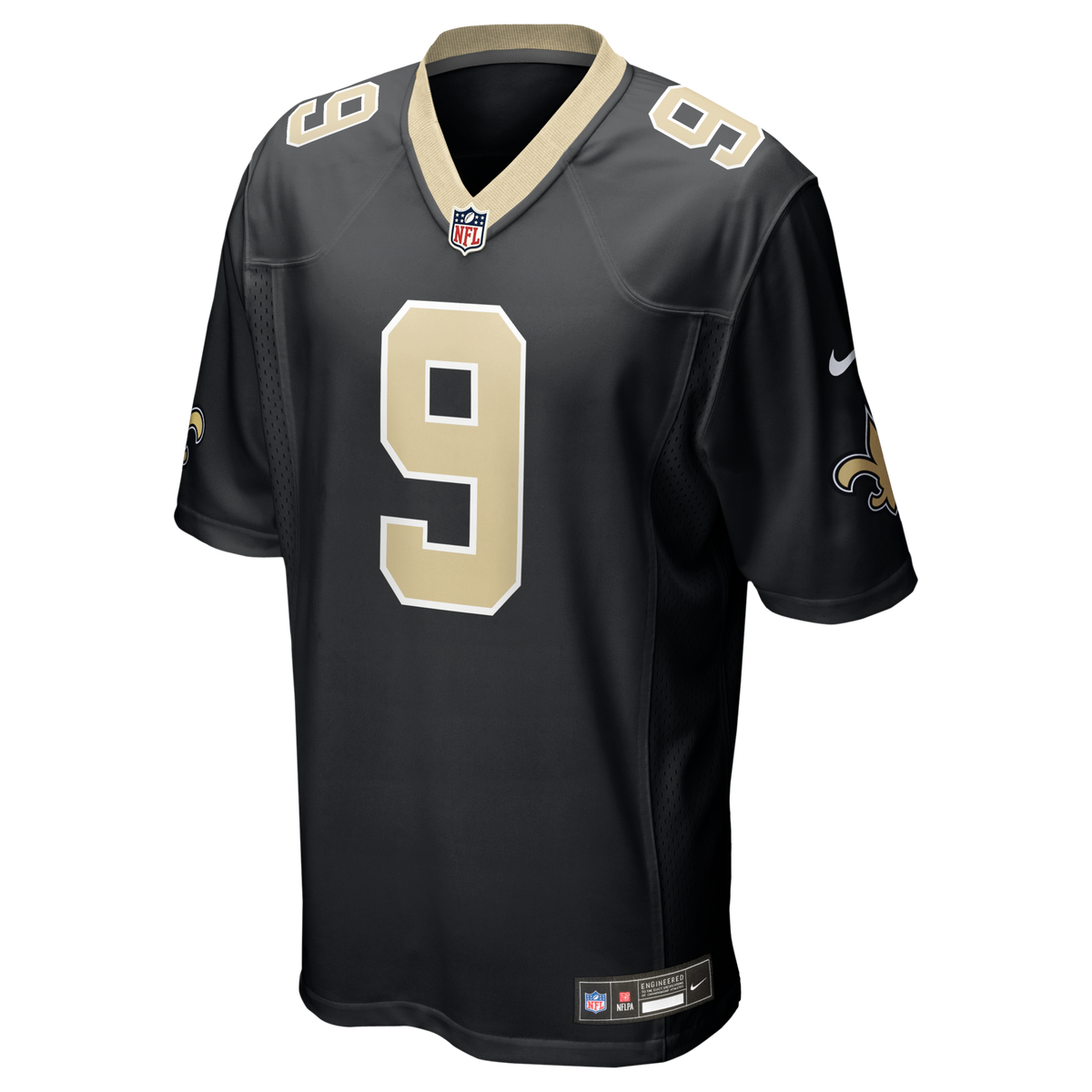 New Orleans Saints Drew Brees Black Team Game Football Jersey