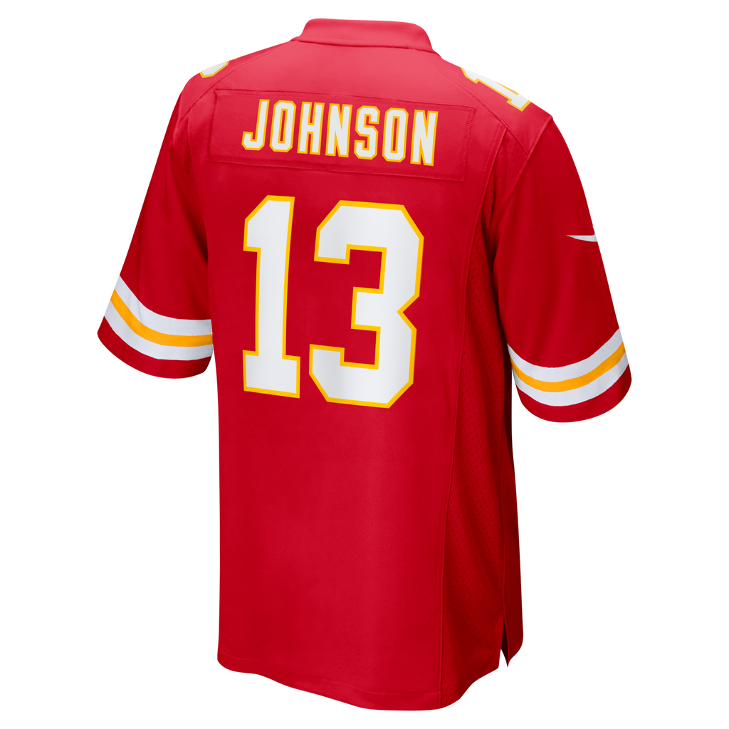 Kansas City Chiefs Nazeeh Johnson Red Game Player Football Jersey
