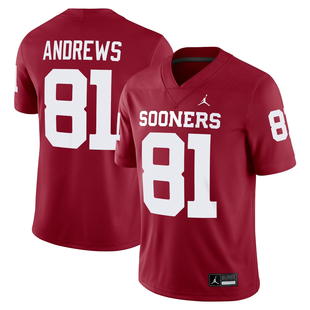 Mark Andrews Oklahoma Sooners Alumni Player Game Jersey - Crimson