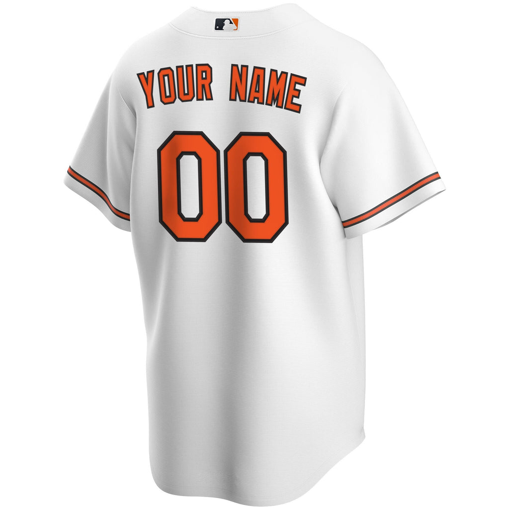 Baltimore Orioles White Home Replica Custom Baseball Jersey