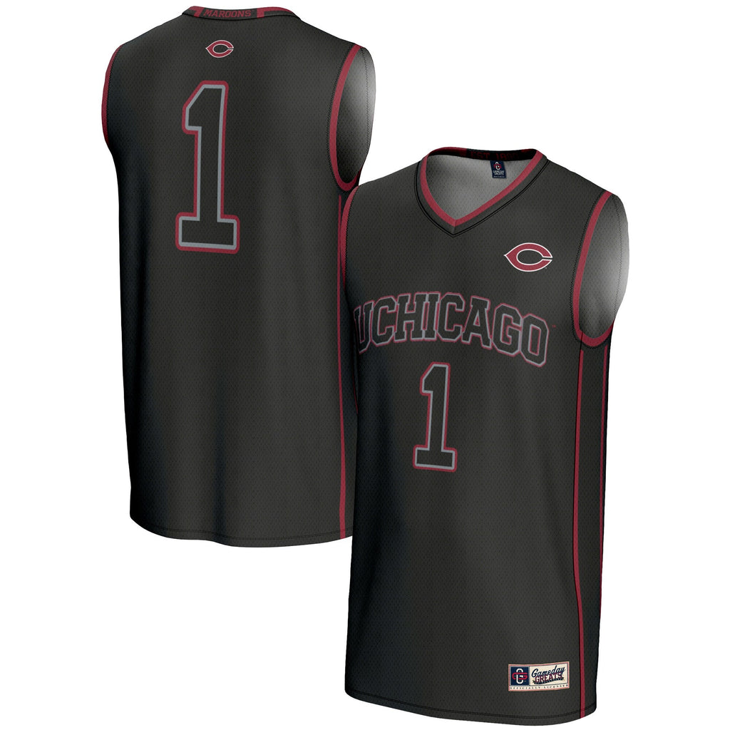 #1 UChicago Maroons Lightweight Basketball Jersey - Black